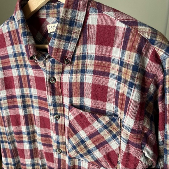 Magellan Classic Fit Maroon Flannel L/S Button Up Size S - Picture 5 of 13